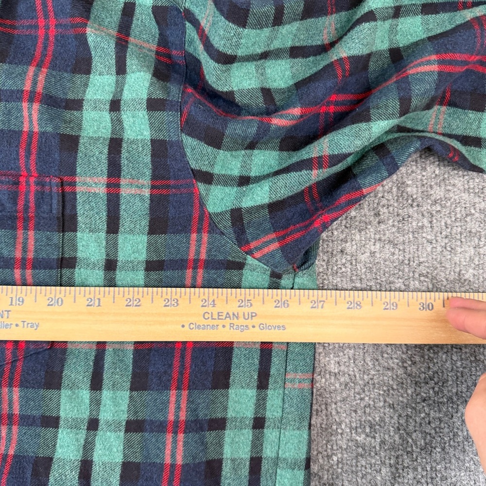 Frank & Eileen Mackenzie Plaid Flannel Shirt Womens OS Green Red Cotton - Picture 7 of 10